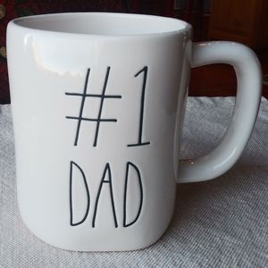NEW Rae Dunn off-white Ceramic Mug #1 DAD